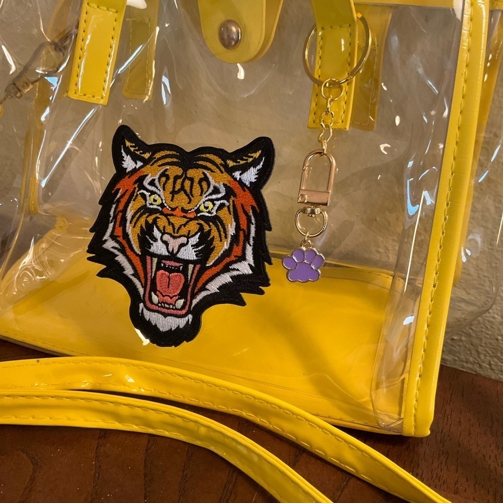 LSU TIGERS Clear Crossbody Bag Purse With Matching Coin Purse. - Picture 3 of 6
